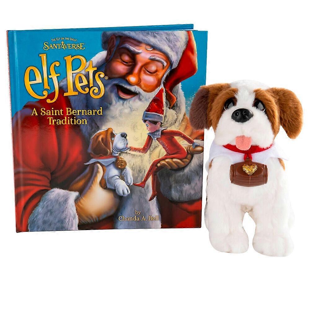Elf Pets Storybook and Plush Toy Bernard Dog Set