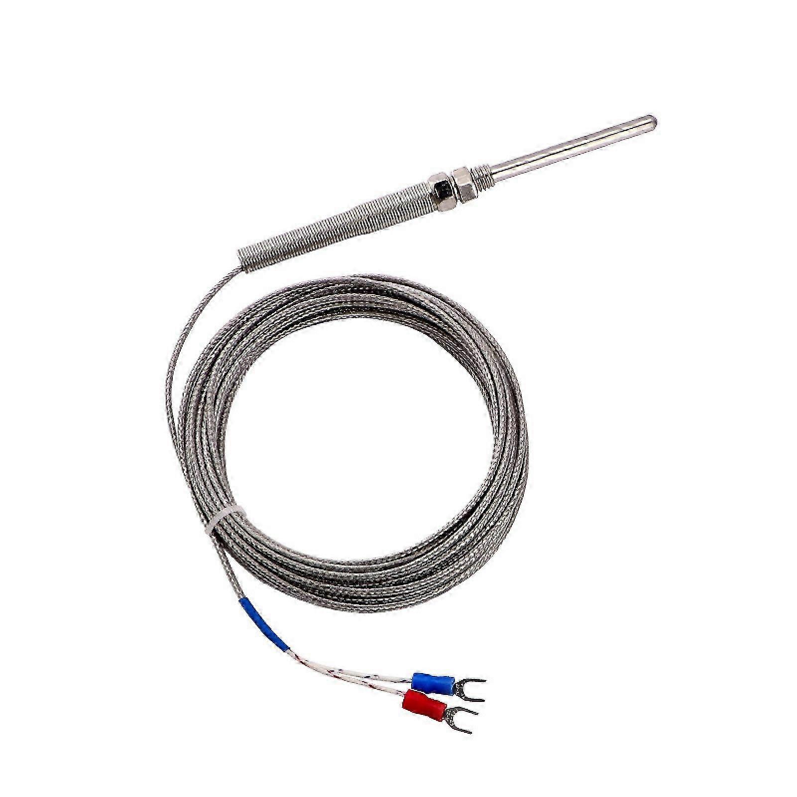 1/2/3/4/5m 50mm Probe K-Type Thermocouple Temperature Sensor Meter M8 Thread