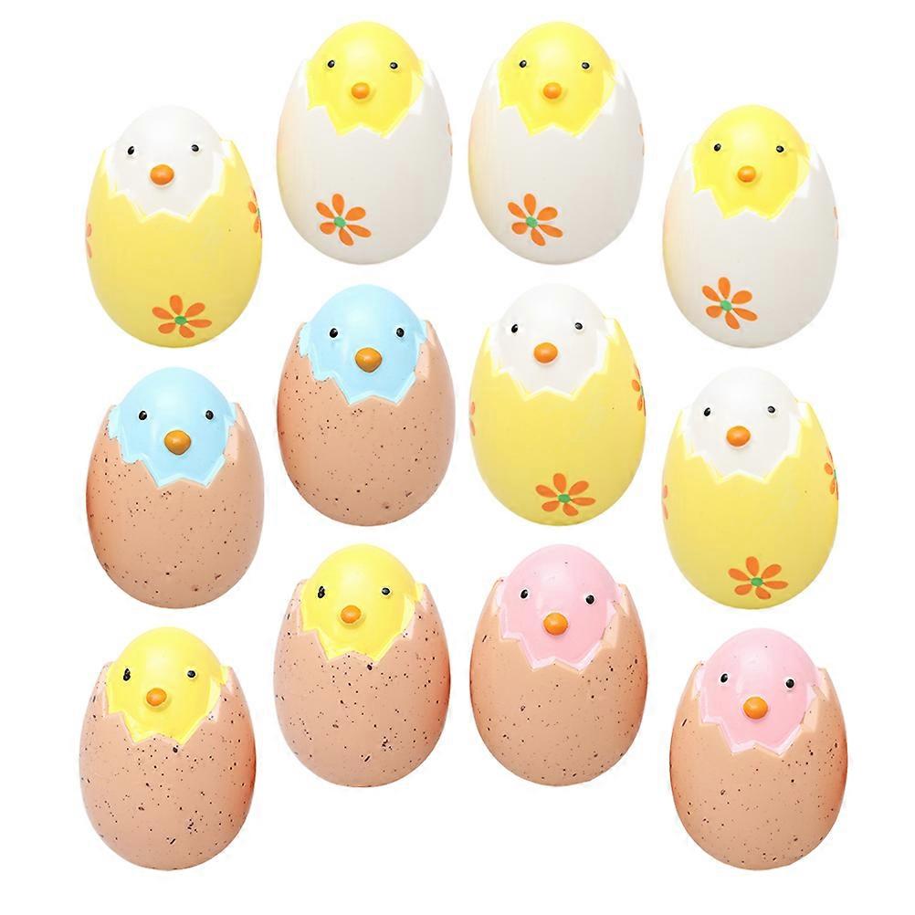 Egg Shaped Hanging Ornaments for Decor 48Pcs Easter Plastic Decorations