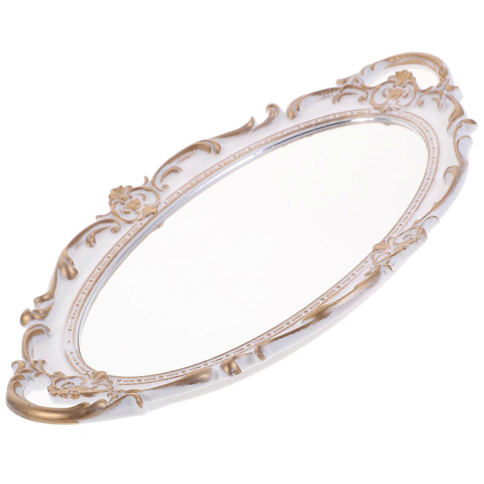 Retro Storage Tray American Style Practical Mirror Tray for Storage Use