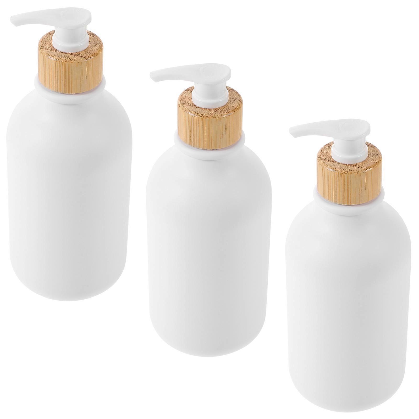 White Pump Bottles Shampoo Dispenser for Storage Use 15Pcs Kit