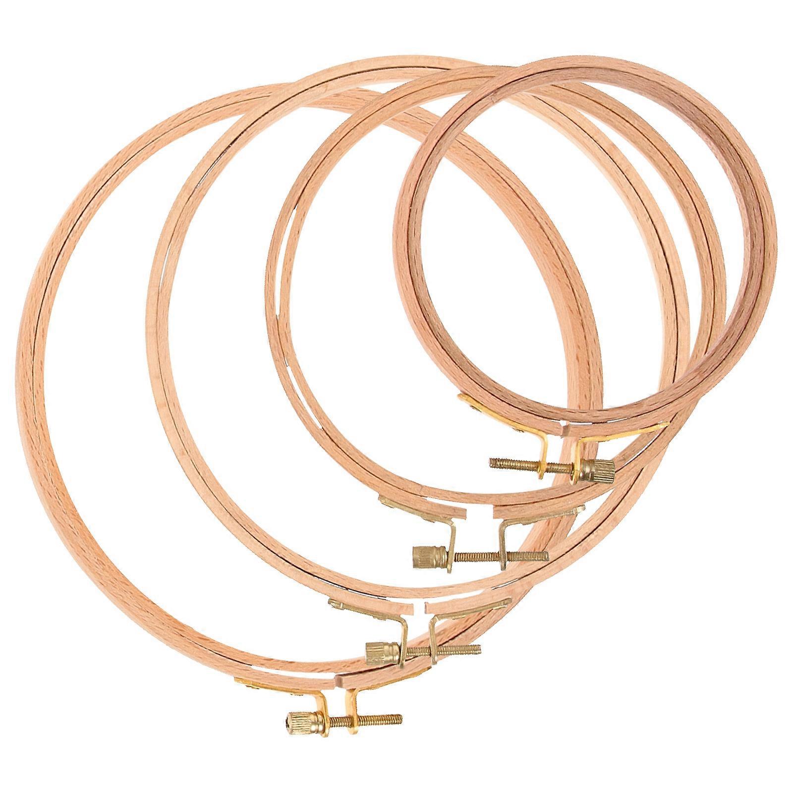 Embroidery Frames 8 Pcs Simple Design Crafting Accessories For Artists Size 18.2x16.0cm Lightweight Wooden Material