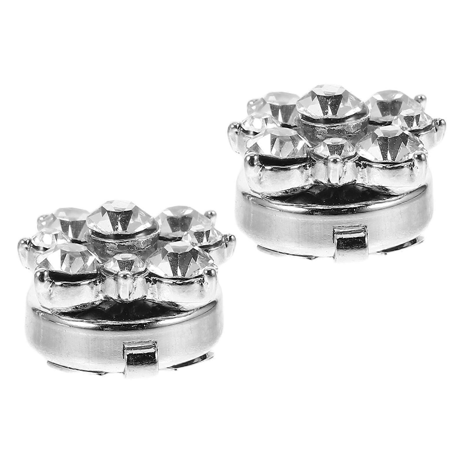 Crystal Cufflink Button Covers for Formal Shirts with 4Pcs Included