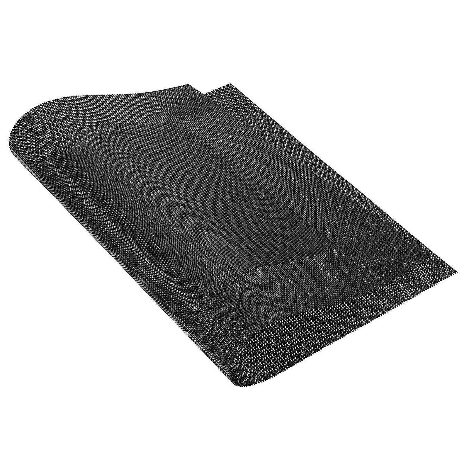 Black PVC Table Placemat for Dining Room 5Pcs Heat Resistant Set
