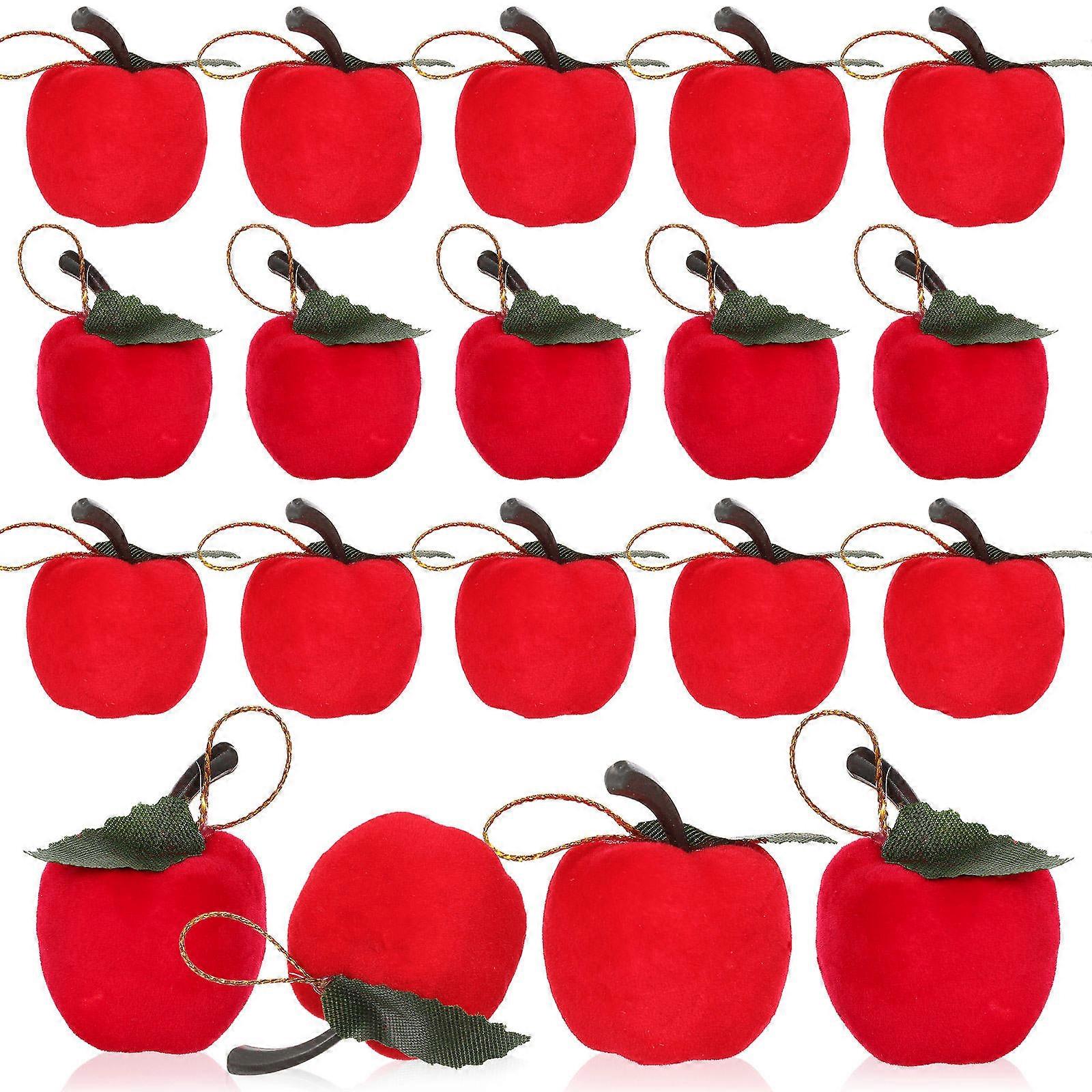 Christmas Tree Apples Red Ornaments for Decoration 96Pcs Collection
