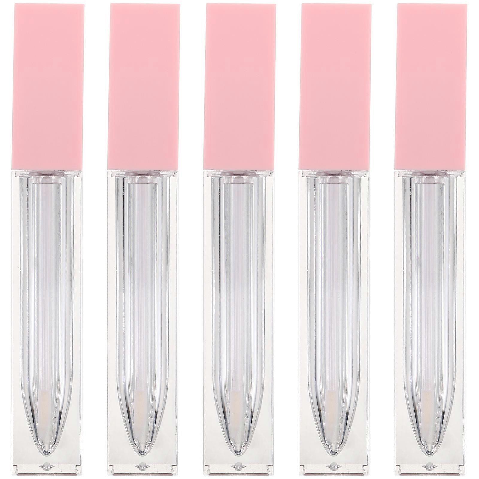 Lip Gloss Square Tube for DIY Use 20Pcs Compact Refillable Lipstick Container Pink
