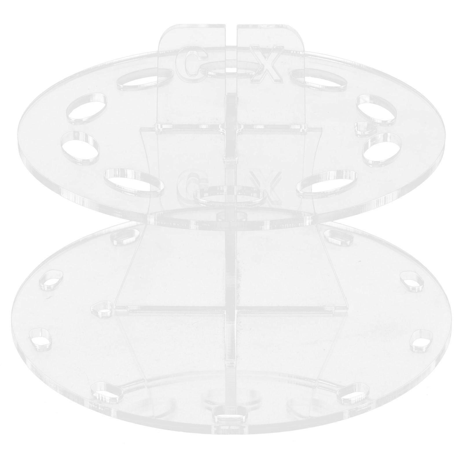 Acrylic Makeup Brush Storage Stand for Drying Use Transparent 3Pcs