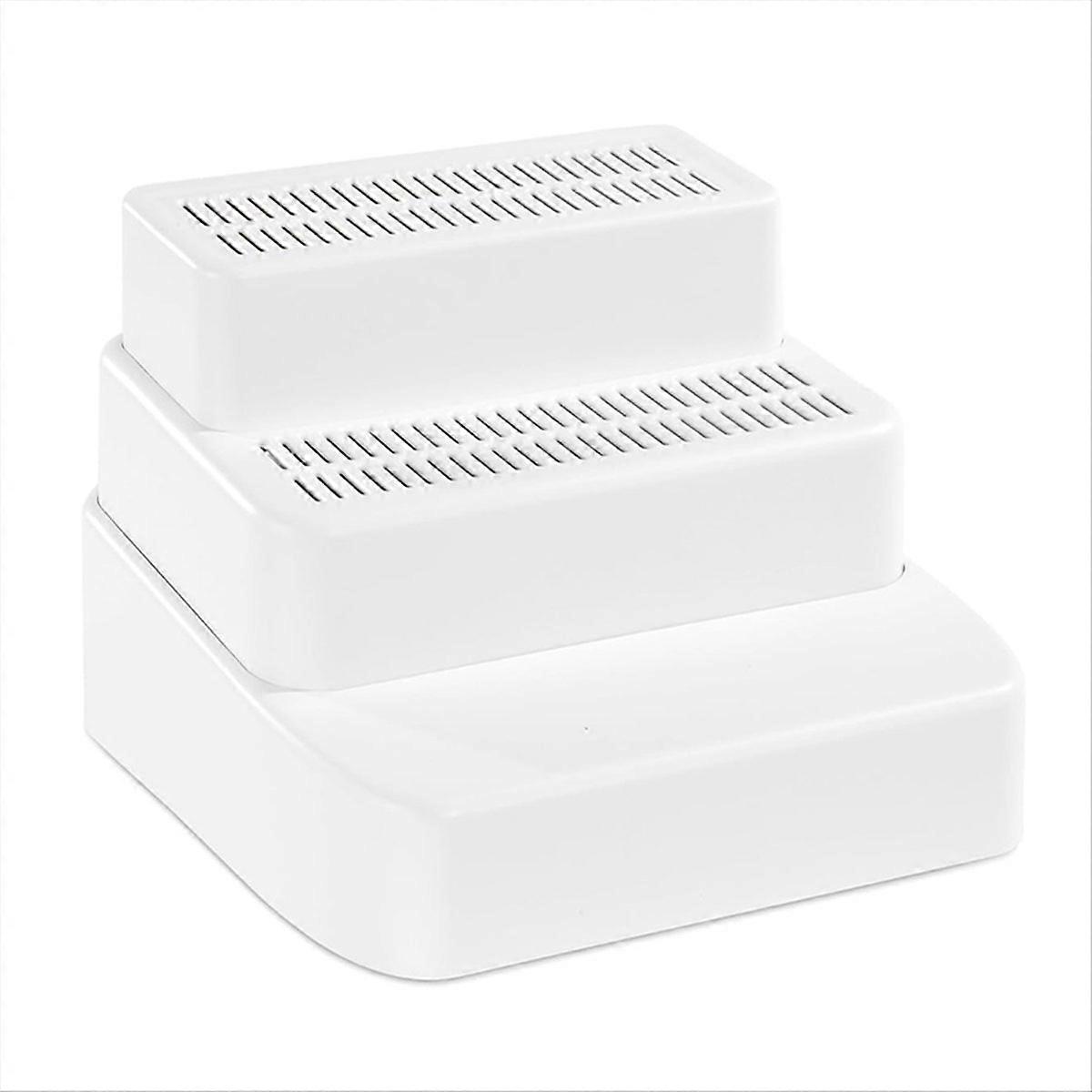 Adjustable 3 Steps Litter Box Ramp with Filter Function, Detachable Litter Trapper, for Small & Elde