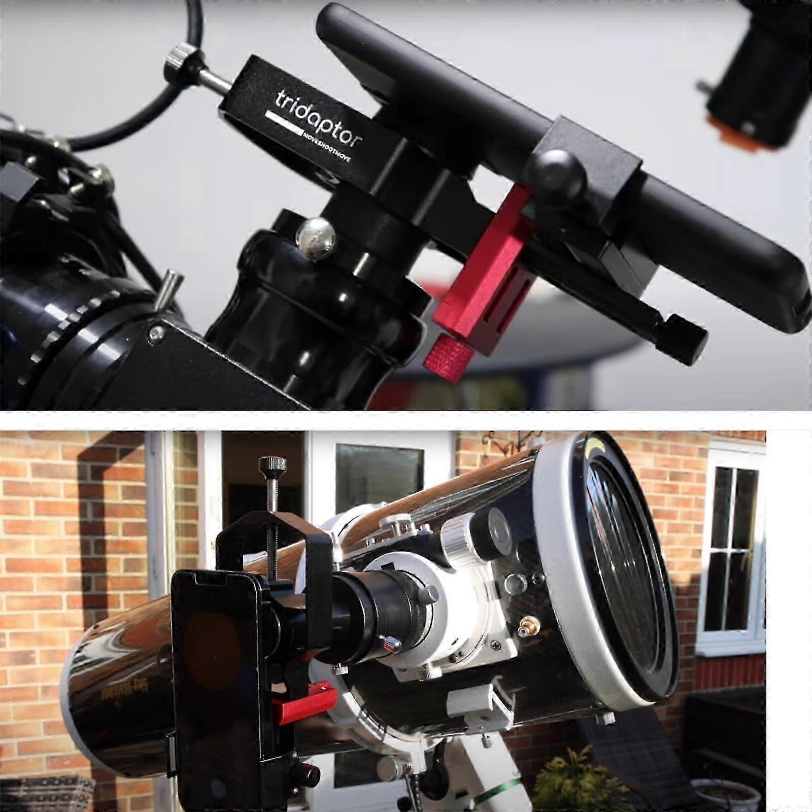 tridaptor XYZ-001 Universal Phone Scope Digiscoping Adapter 3-Axis Metal Phone Holder Mount for Max. 2.4In Eyepiece Telescope Spotting Scope Binocular