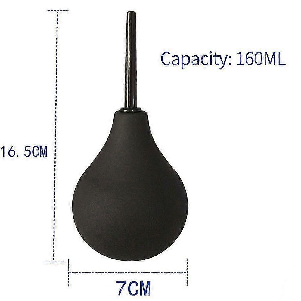 Doccia vaginale con bulbo per clistere per uomini e donne, ugello sottile in silicone riutilizzabile e pulente, gomma sicura e confortevole