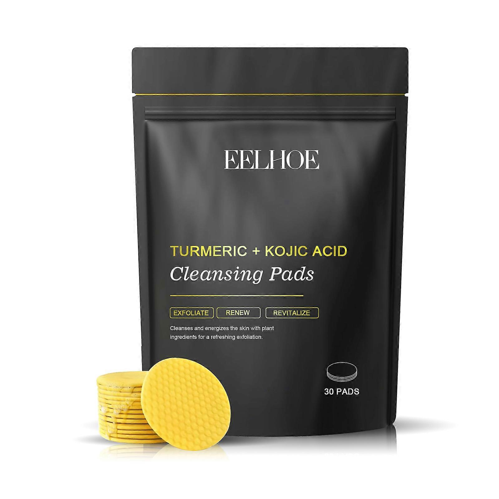 Turmeric Acid Cleansing Pad, Gently Cleanses Facial Pores Brightening Moisturizing Refreshing Pad