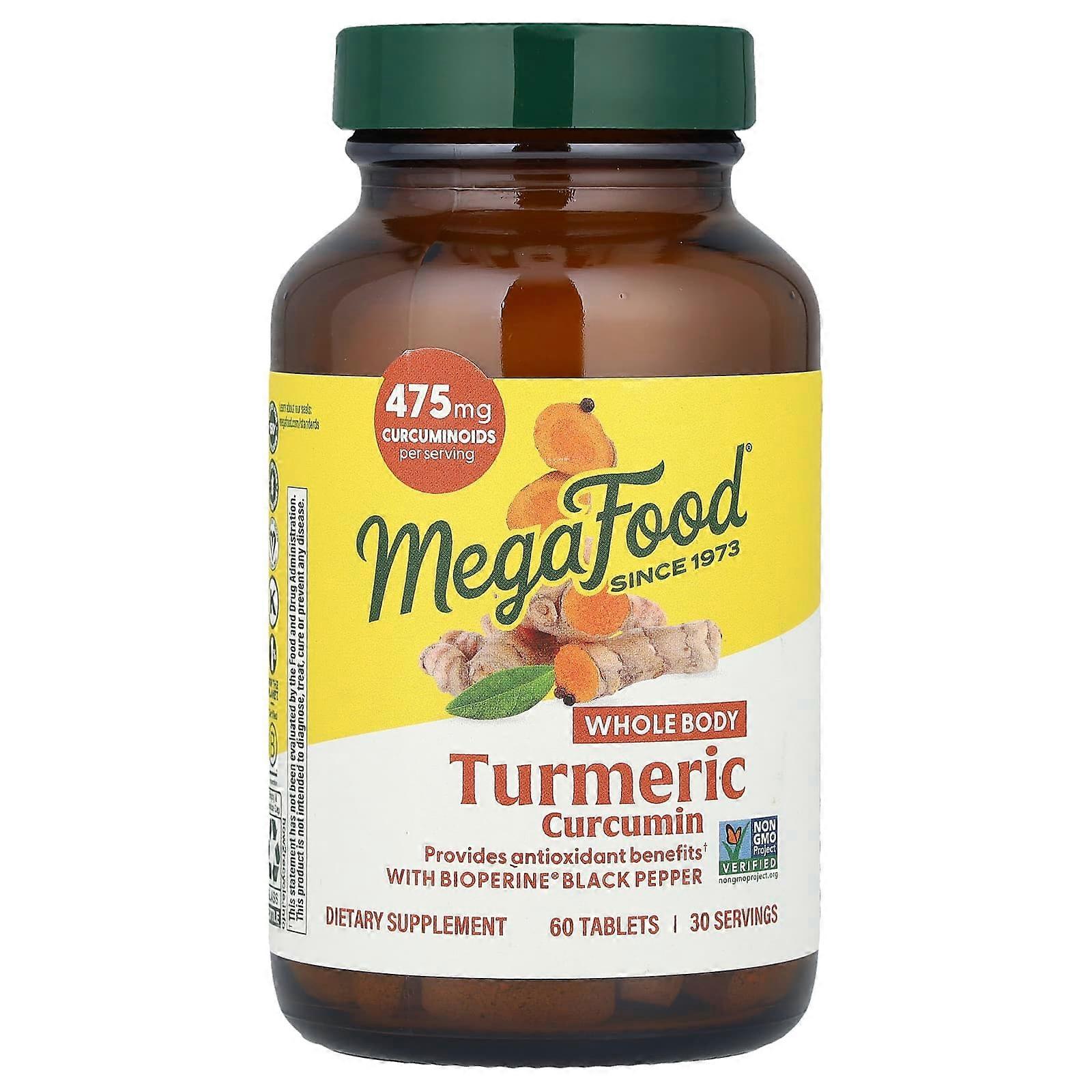 MegaFood, Turmeric Curcumin, 60 Tablets