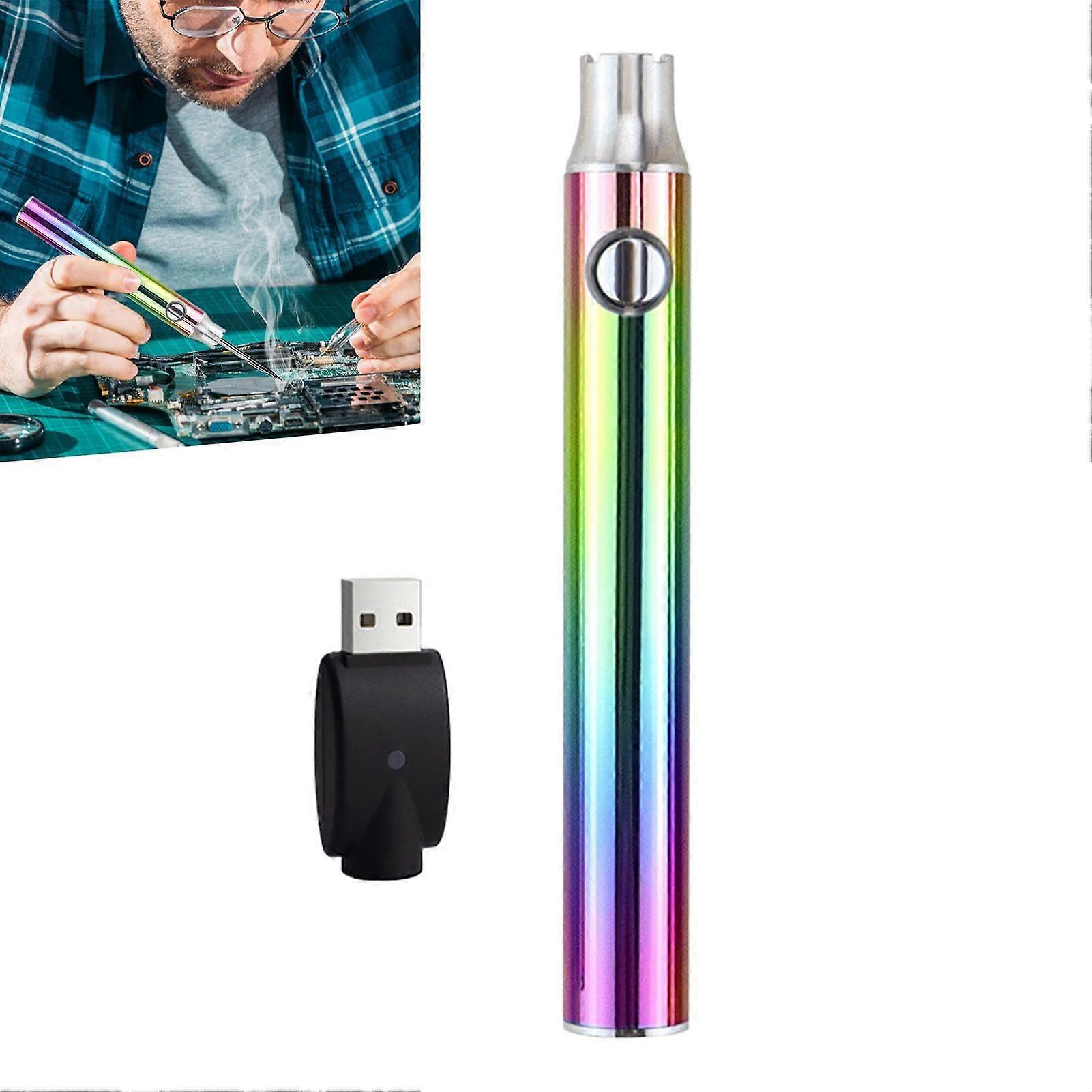 Cordless Soldering Iron USB Rechargeable Soldering Pen Adjustable Temperature Colorful2 Electronics