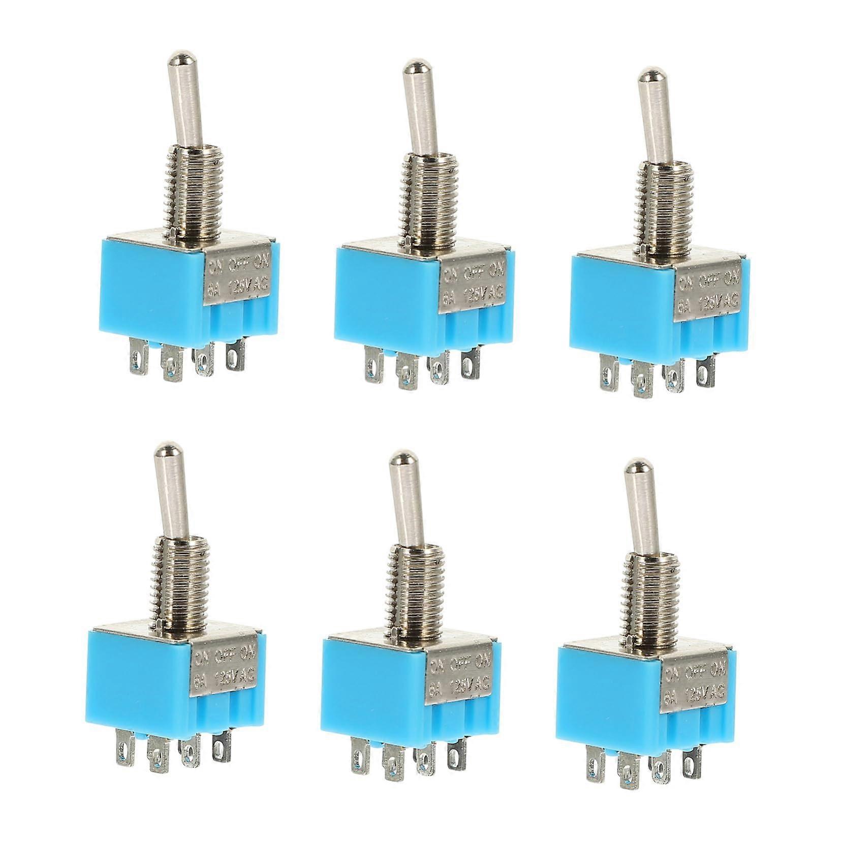Metal Toggle Switch For Electric Guitar Rocker Selector Control Switches 6 Pack Compact Design Replacement