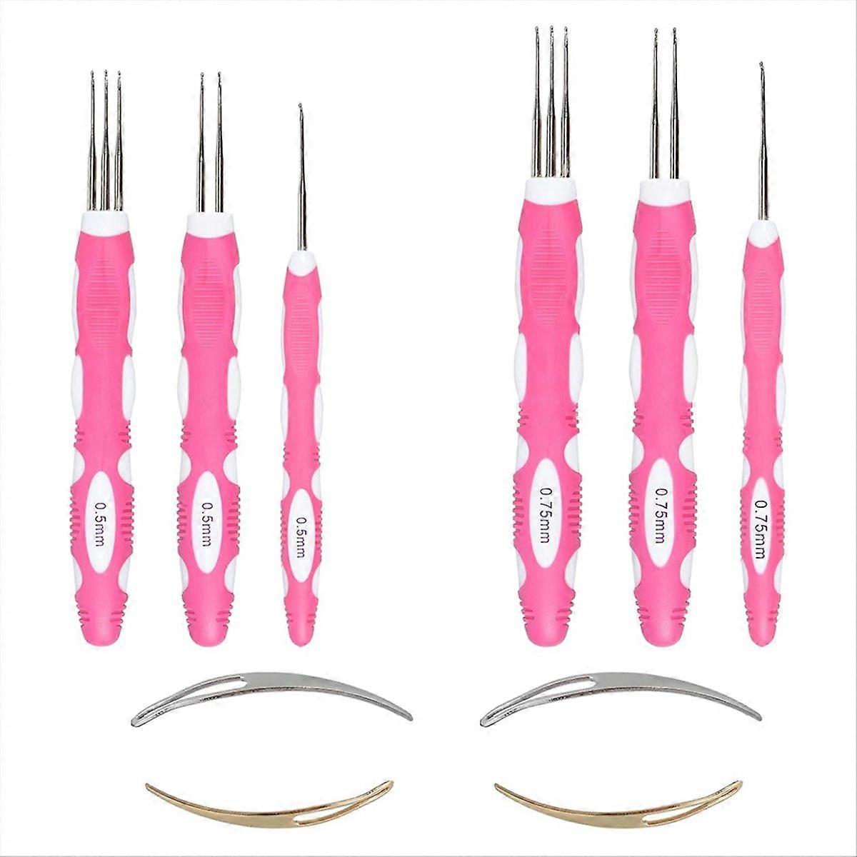 6Pcs Dreadlocks Crochet Hooks,Portable Dreadlock Crochet Needle