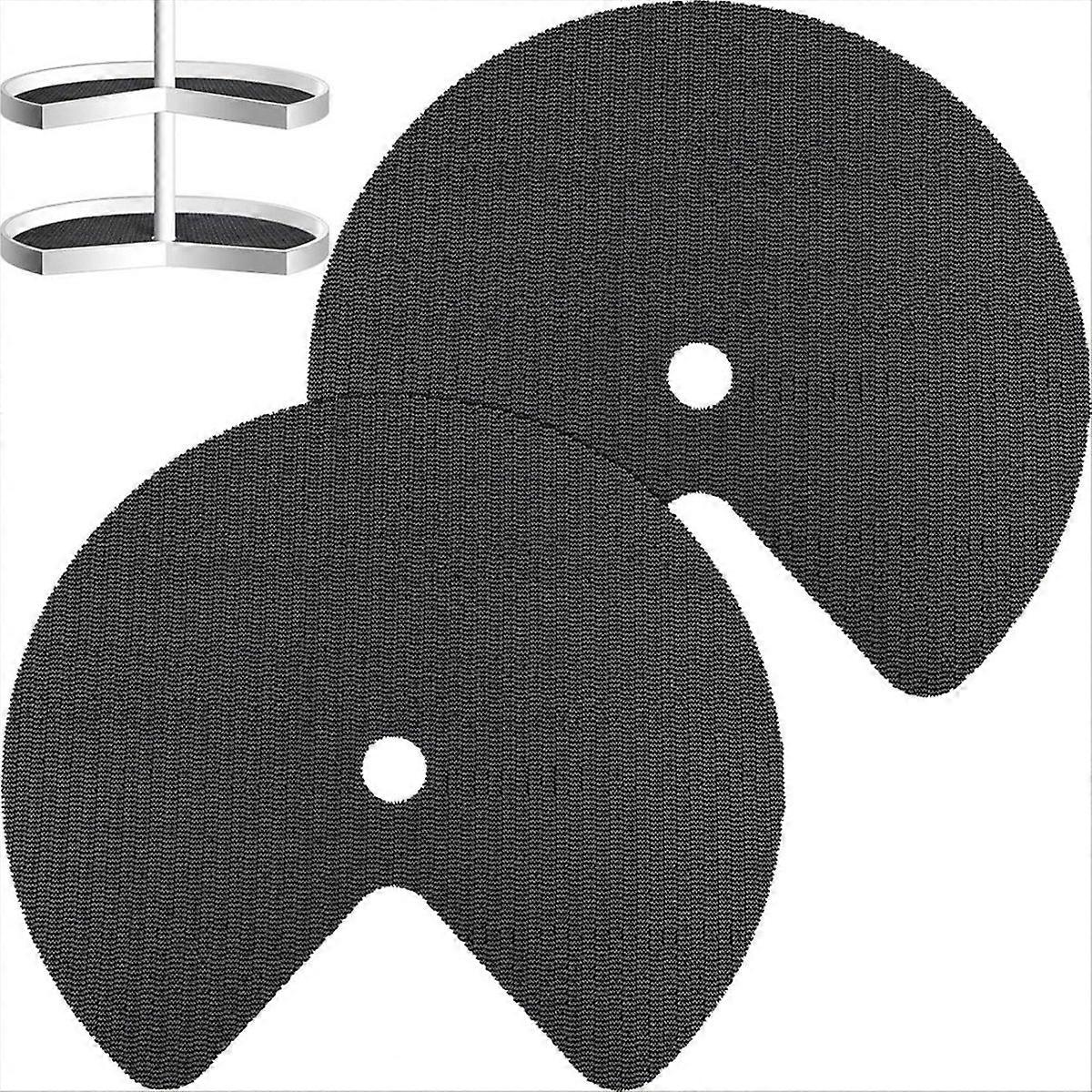 2Pcs Lazy Shelf Liner Circle Kitchen Liners Non Adhesive Cabinet B