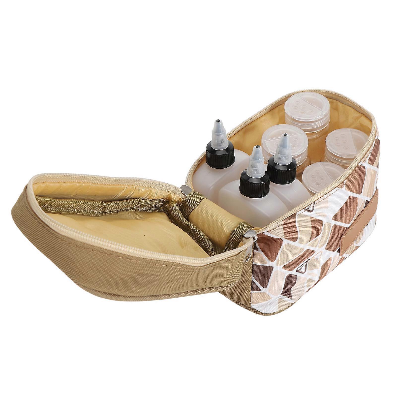 7PCS Set Camping Portable Spice Set Portable Spice Containers and Seasoning Storage Bag 