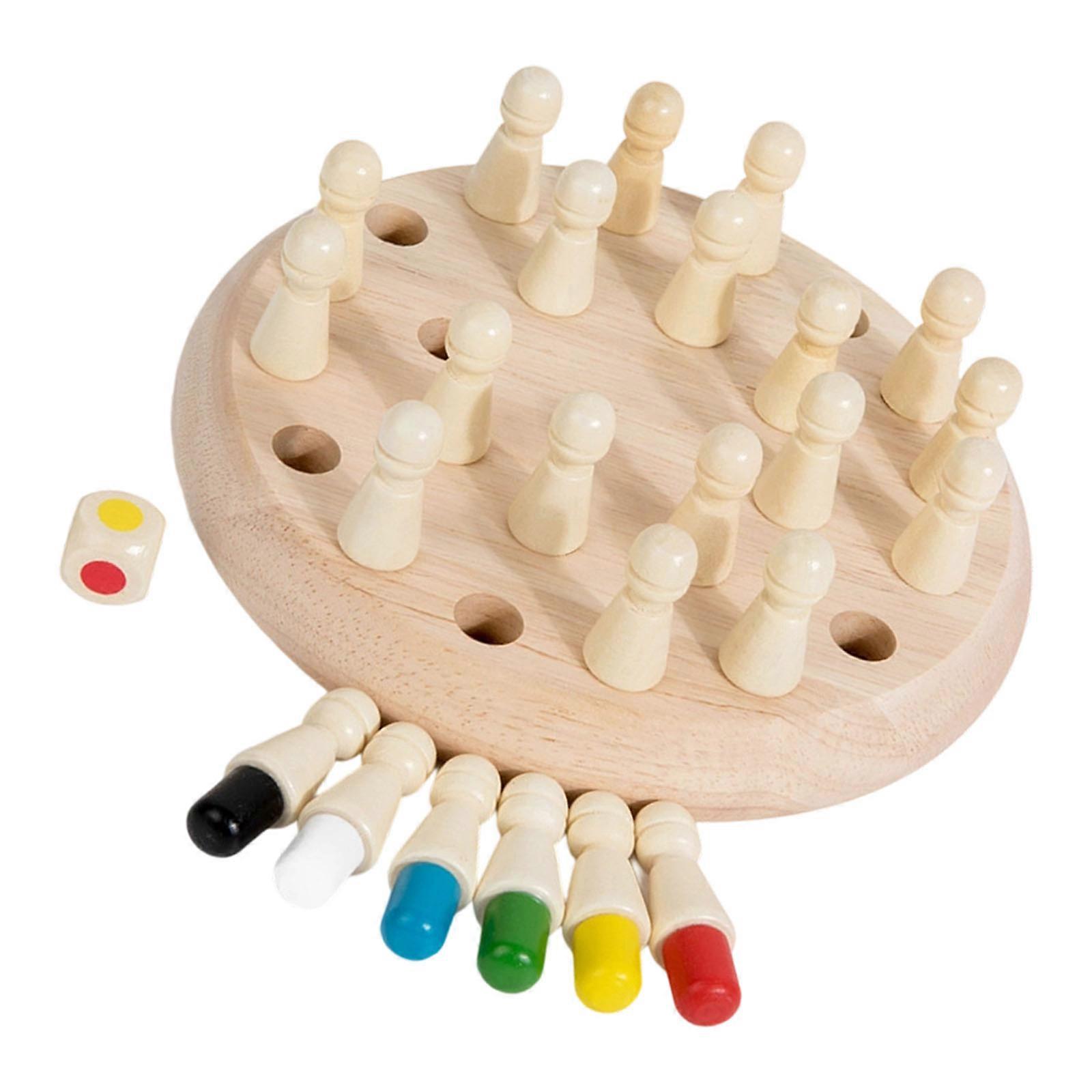 Parent Child Interactive Memory Game Early Education Color Memory Chess Wood Memory Matching Stick Chess  L