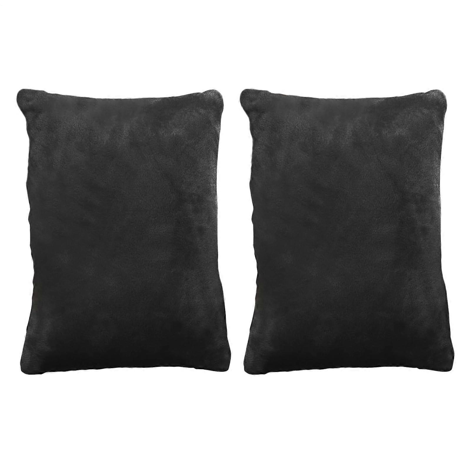 Small Soft Pillow 28x18 Cm Black Nap Cushion For Neck Wrist And Waist Support Portable And Versatile For Travel And Home