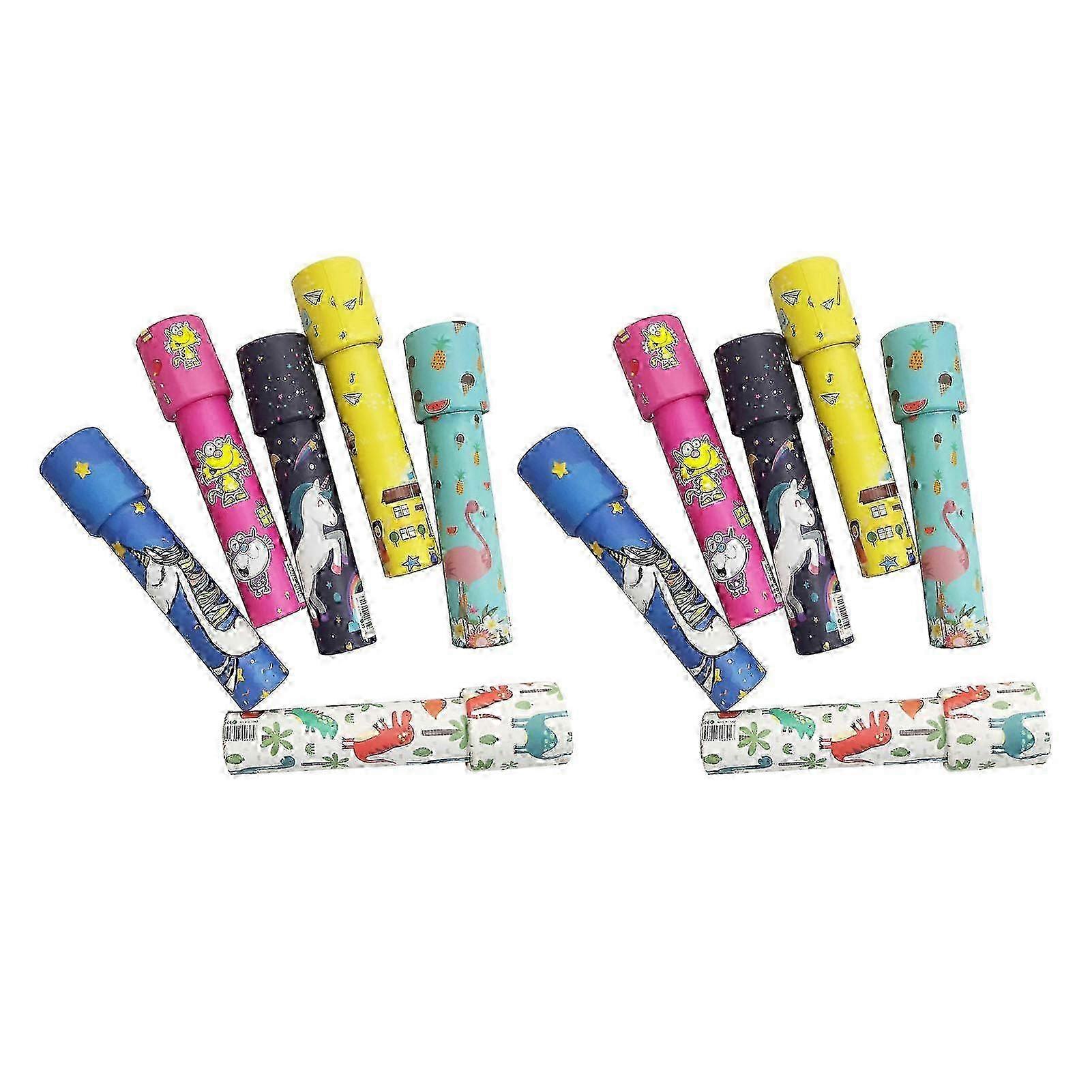 12PCS Kaleidoscope Portable Colorful Retro Classic Rotatable Kaleidoscope Toy