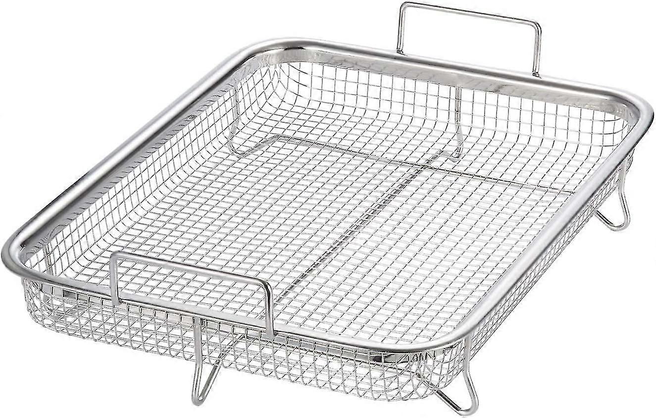 Ovn i rustfrit stål sprødere netkurvbakke til fedtfattig madlavning i ovnen