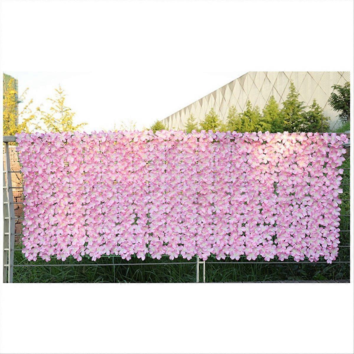 Pink hydrangea Artificial Flower Fence Waterproof Petals UV