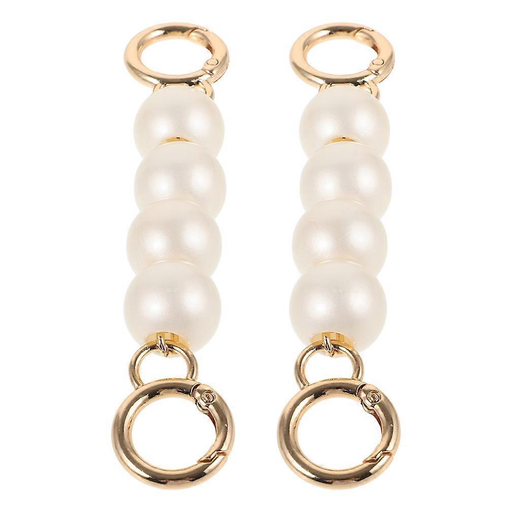 Pearl Chain Purse Strap Extender for Wallets 2Pcs Elegant Multi-Color Design