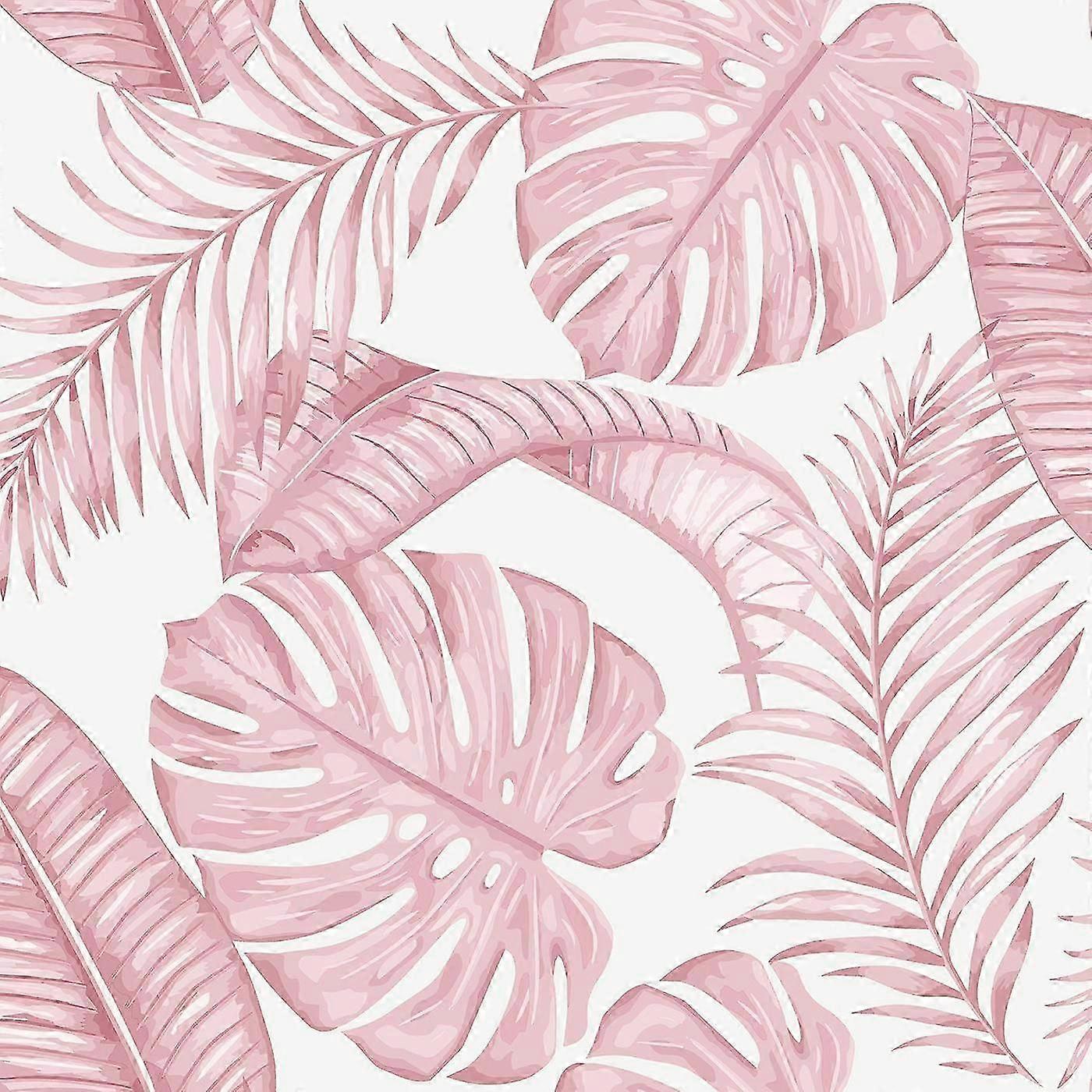 Dominica White Pink Wallpaper