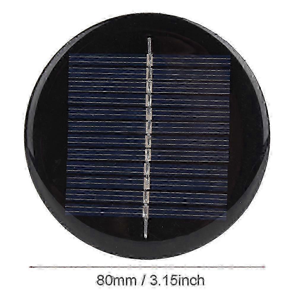 4PCS 80mm 6V Polycrystalline Silicon Round Solar Panels 0.5W
