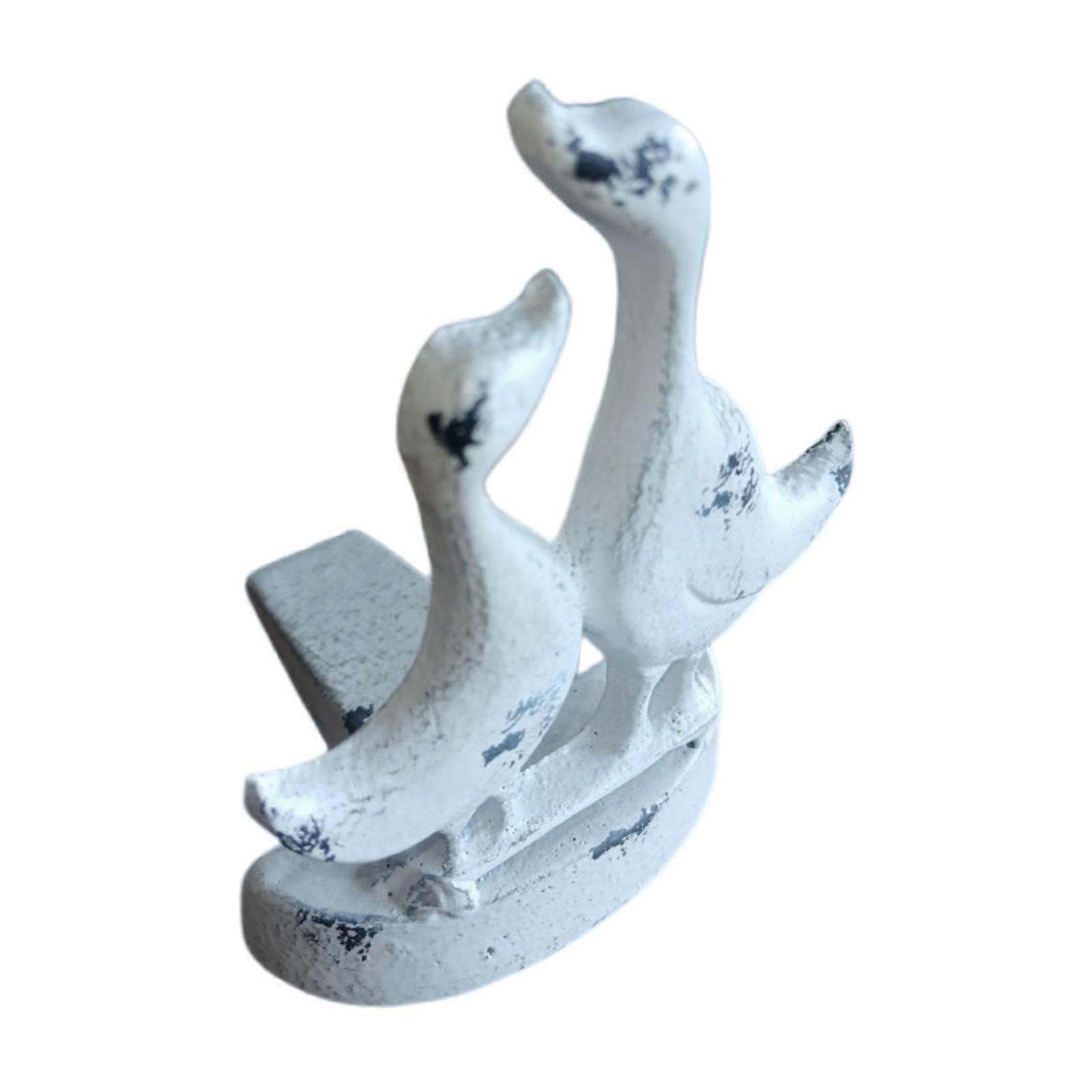 Strong Iron Duck Block Traditional Decorative Segment For Deck Cabin Gate Stability  White