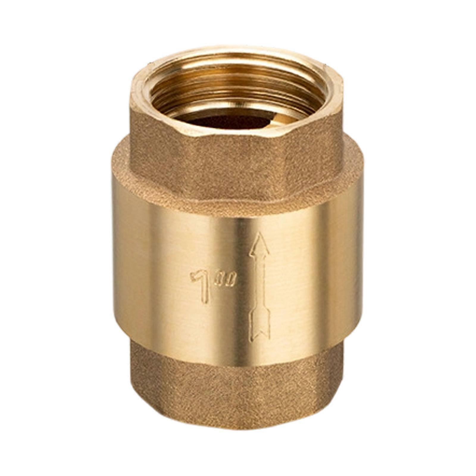 Industrial 1 In Check Valves Solid Brass Body Vertical Flows Control For Pipe Networking Home Use Temperature Resistant Multicolor