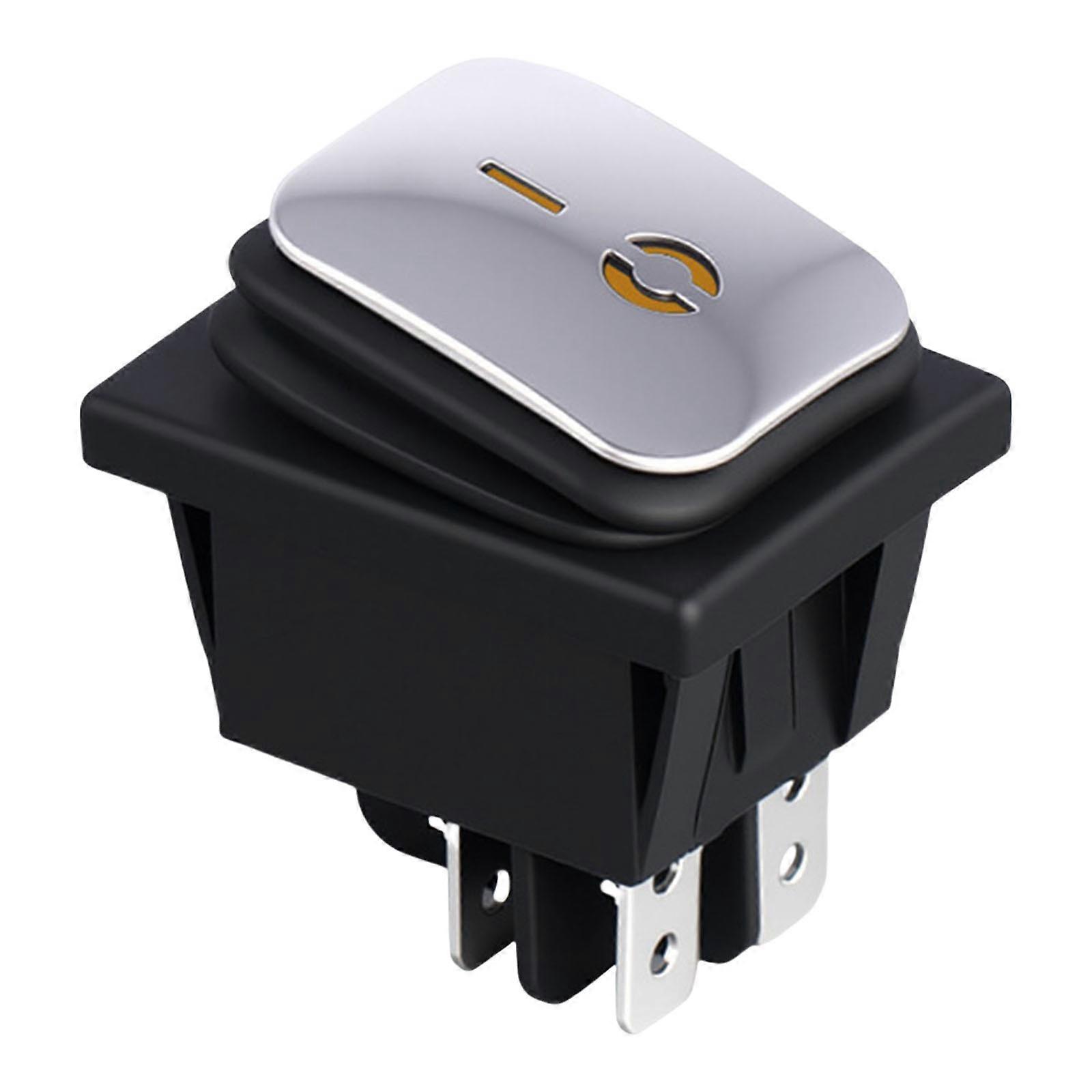 Practical Snaped In Mounting IP65 Small Rocker Switches 16A Suitable for Wet Environment and Outdoor Installations  Yellow