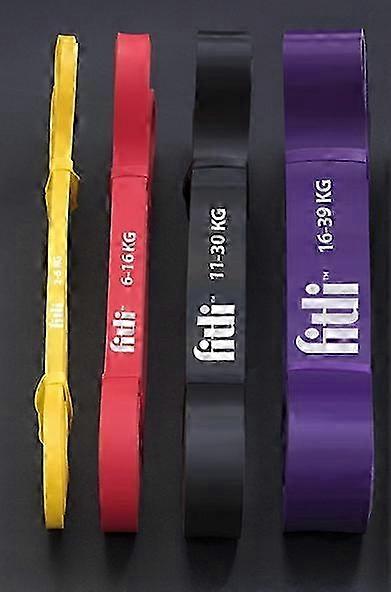 Set Of 4 Power Band Exercise Bands Strong Resistance Guides 2-39kg