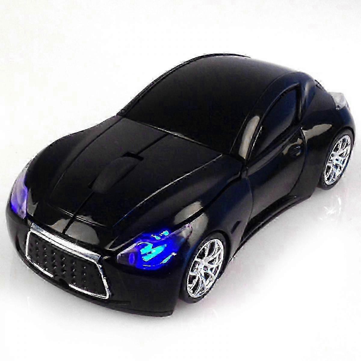 Car Wireless Mouse 2.4ghz Cool Sports Car Shape Wireless Mouse Optical Cordless Mouse With Usb Receiver For Pc Laptop 1600dpi 3 Buttons Black