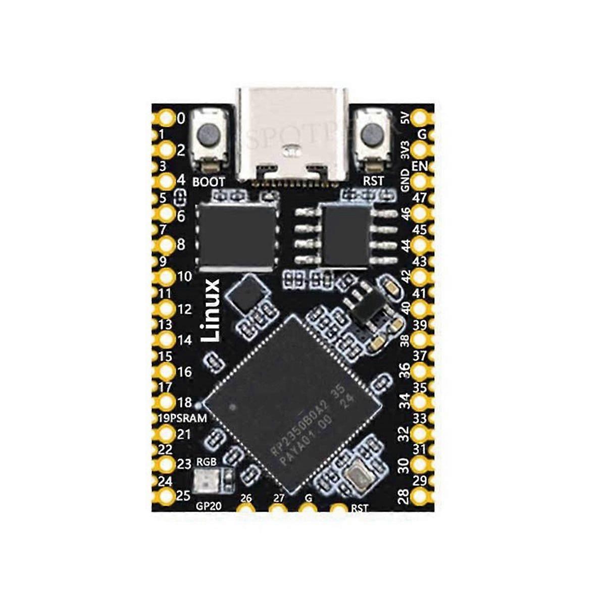 For 2 RP2350B Linux Mini Development Board with PSRAM-8MB Full 48 GPIOs Output for Linux