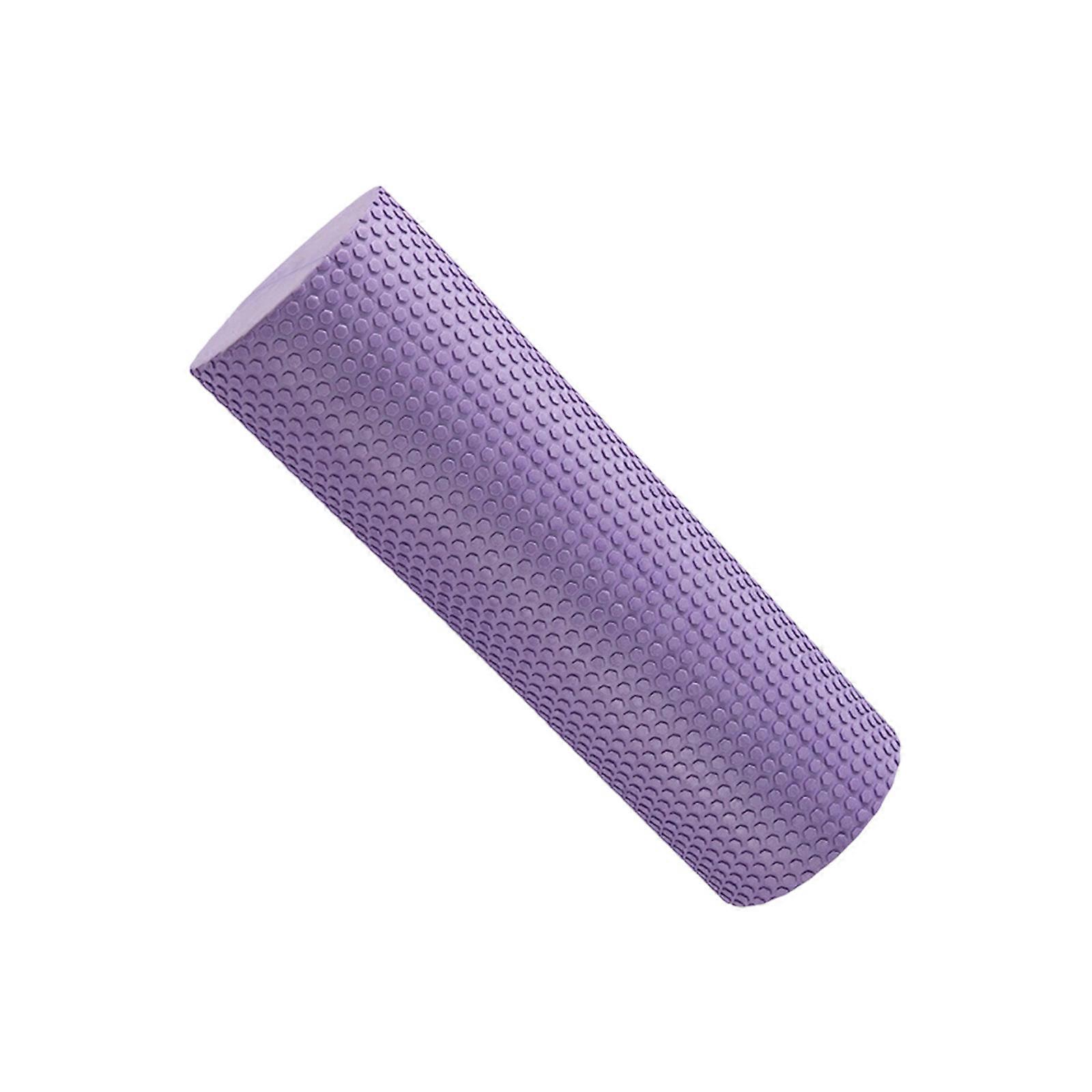 Mousses rondes haute densité Rouleaux Mousses d’exercice Rouleaux pour Pilates et étirements Fitness Outil de massage athlétique complet du corps 30x15 Violet