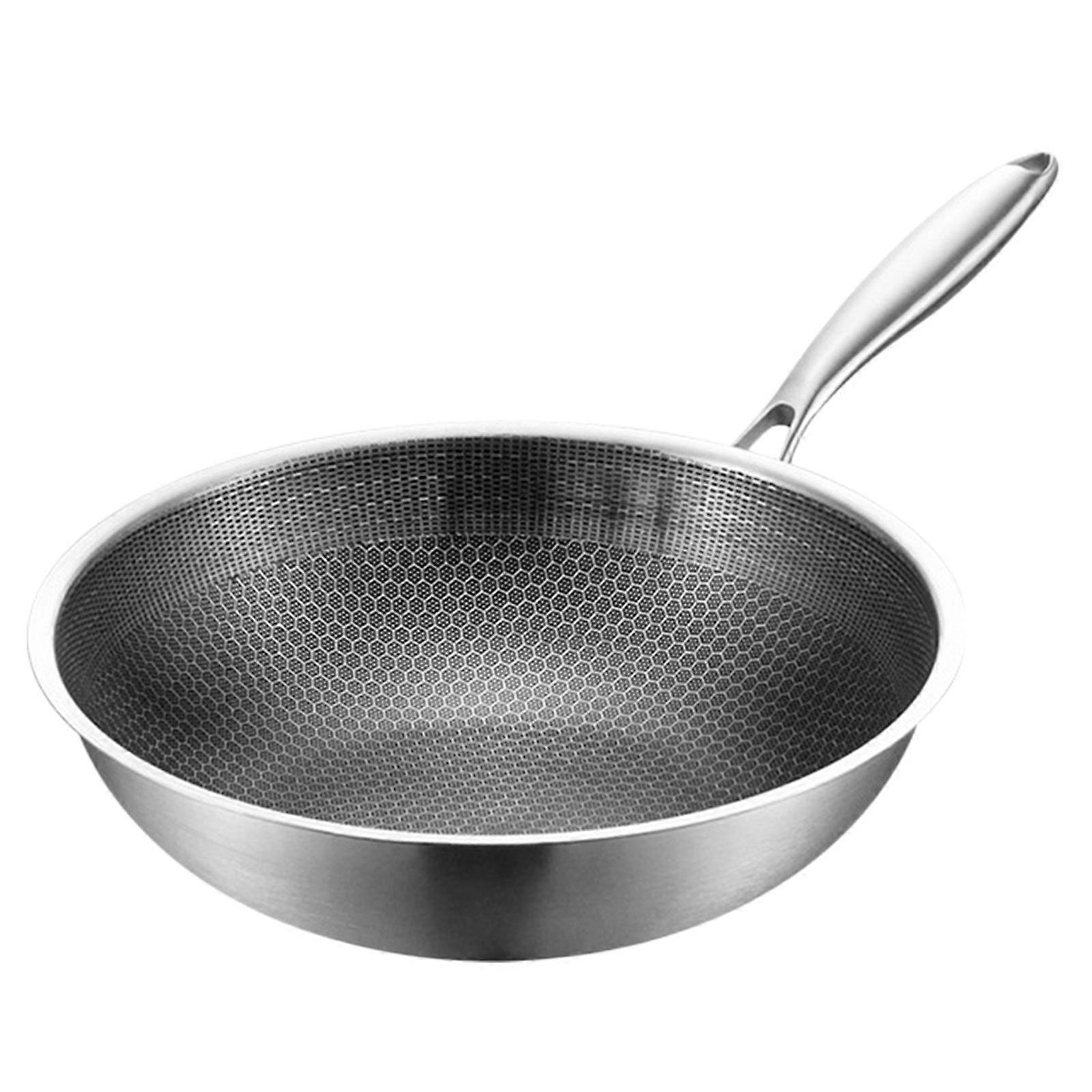 Reusable Frying Wok Pan Multi-function Frying Wok Handled Fry Wok Pan Home Supply