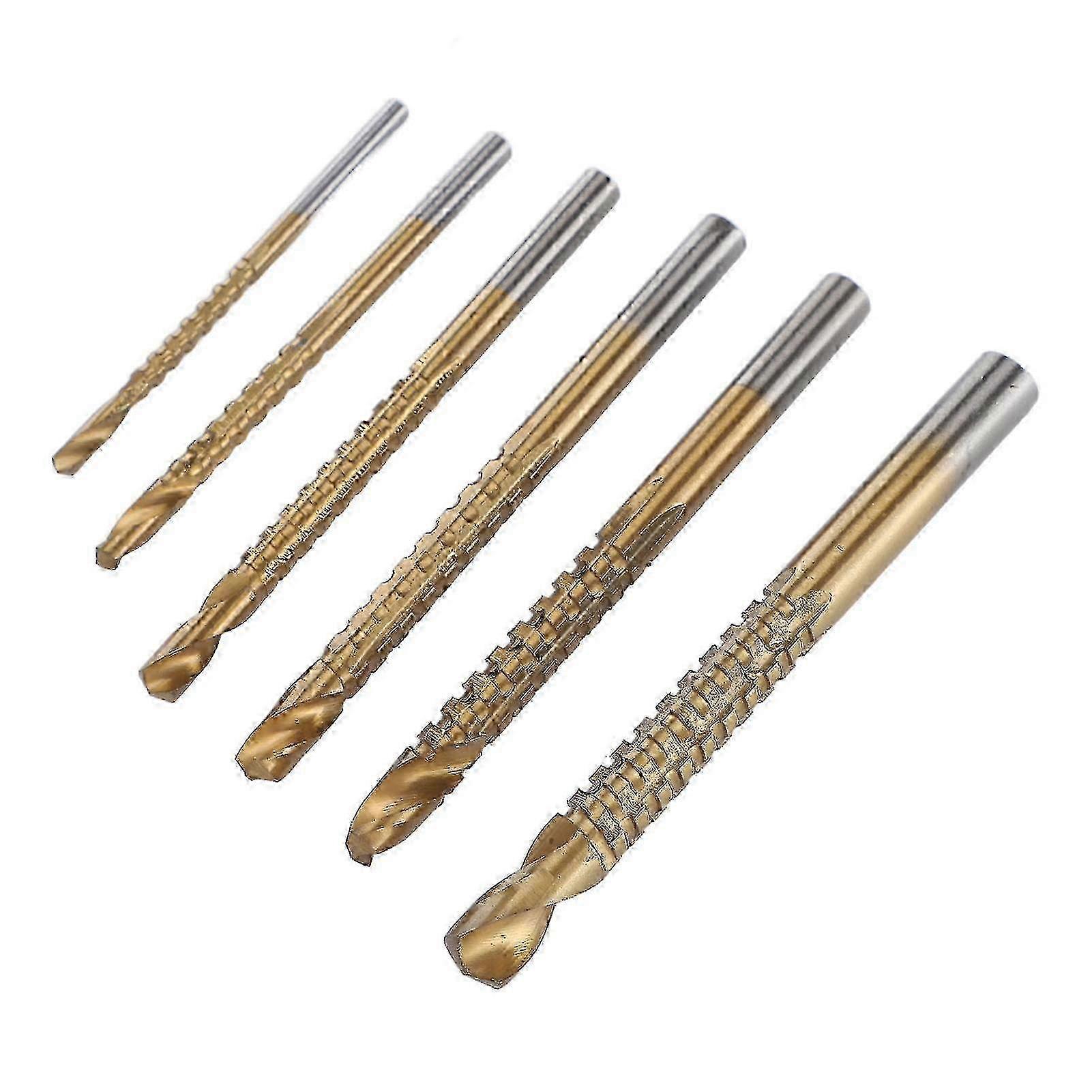 6-Piece Woodworking Drill Bit Kit for Smooth Chamfering and Grooving
