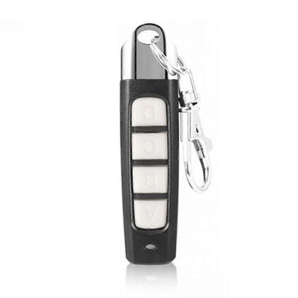 Universal 433mhz Wireless Remote Control Key Fob with 4Button Cloning for Car, Garage Door, Gate, Skylight (BlackWhite)