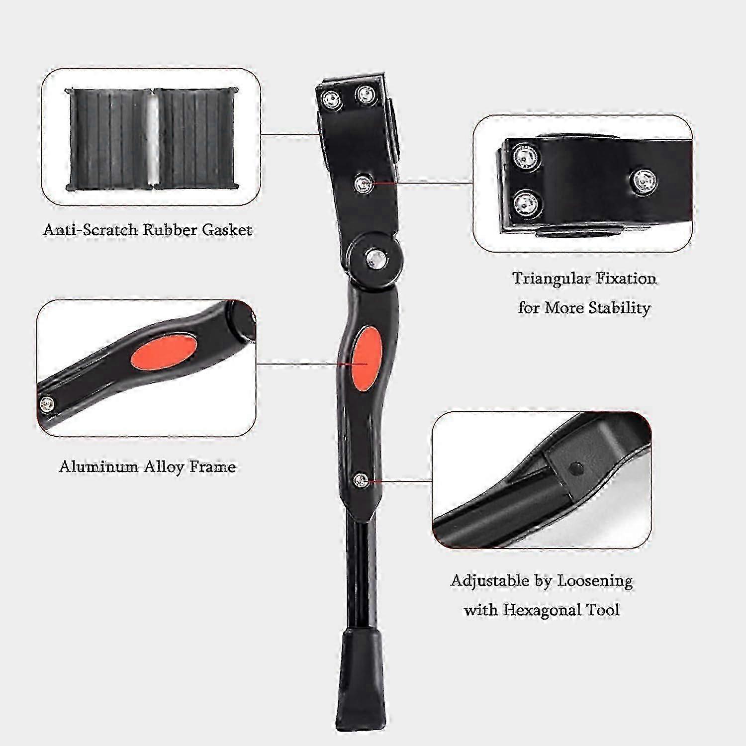 Side stand for Specialized Levo SL Comp Alloy bicycle, stable non-slip height-adjustable kickstand