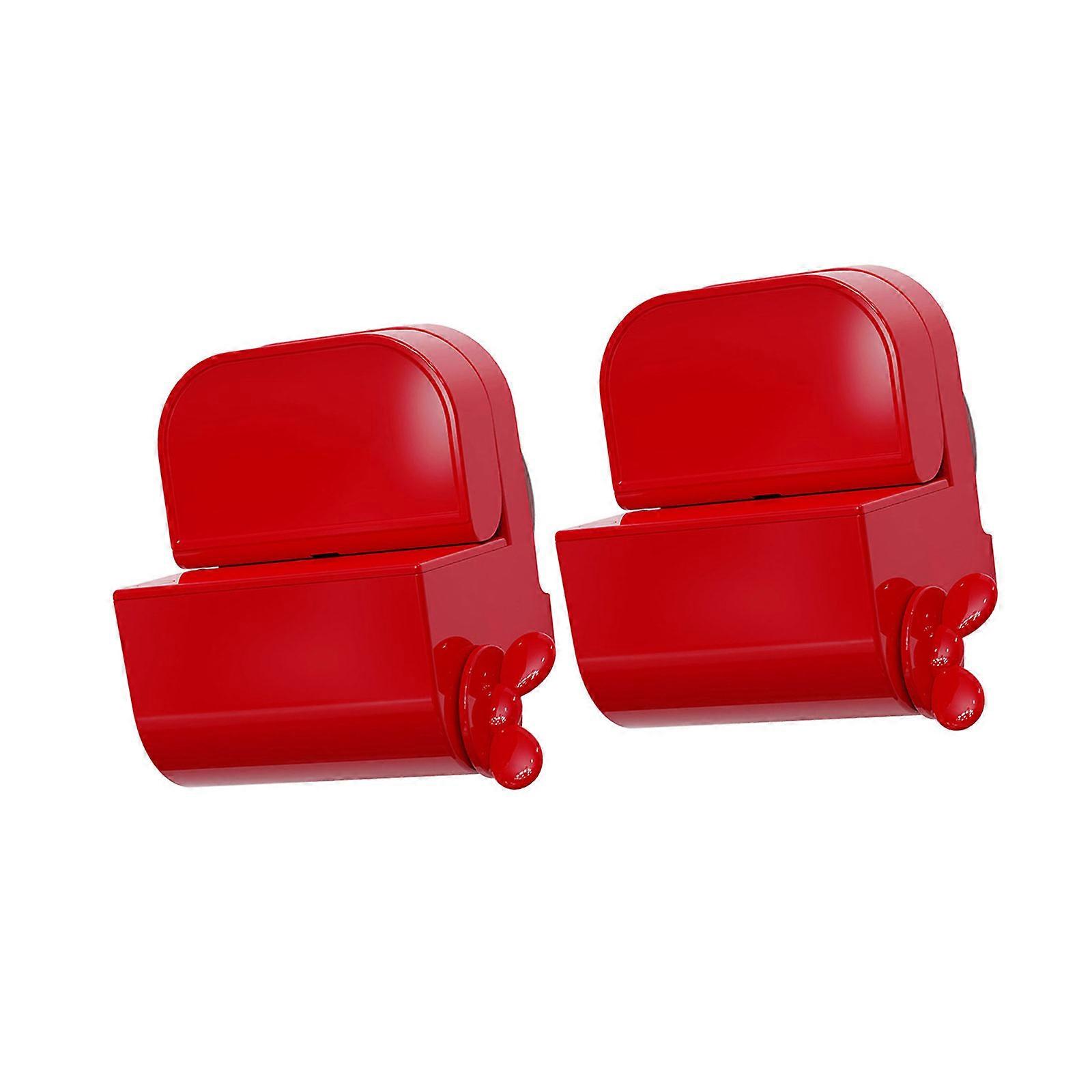 User Friendly Rotating Toothpaste Dispenser Lazy Squeezes Toothpaste Clip for Ages to Maintain Tidy Bathroom  Red