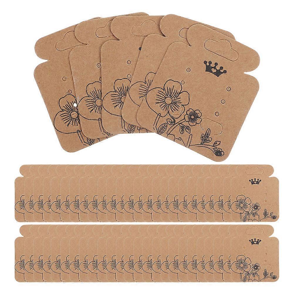 Brown Ear Ring Packaging Cards for Displaying Use 200 Sheets of Paper