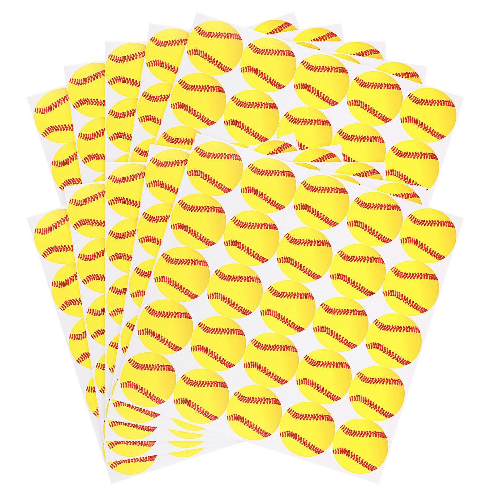 Self Adhesive Yellow Baseball Stickers for Marking 250Pcs Pack