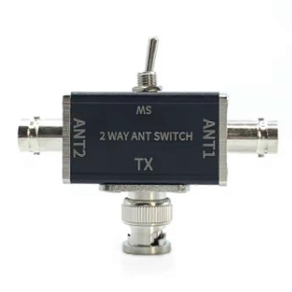 2-Way Manual Coaxial Antenna Switch - 1 Input & 2 Outputs, Rotary Switch with OFF/Ground Protection, SO-239 Connector