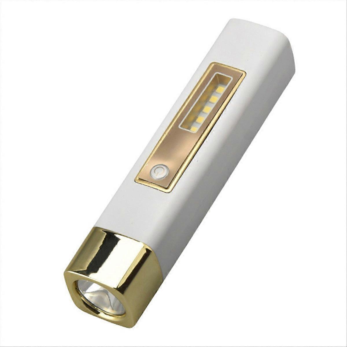 Outdoor camping Rechargeable 18650 Lithium COB LED Flashlight Gold