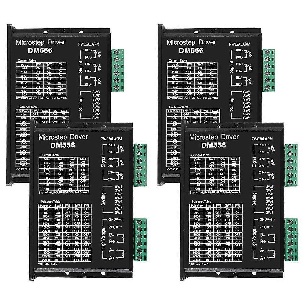 DM556 CNC Digital Stepper Driver DM556 Stepper Motor Controller 2-Phase Stepper Motor Driver 4Pack