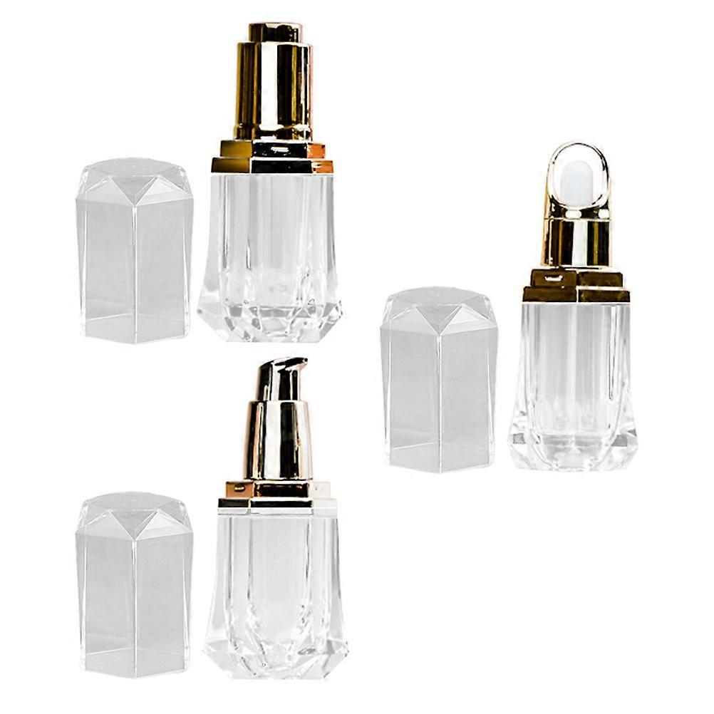 3Pcs Pressing Sub Bottle for Cosmetics Acrylic Package Bottles