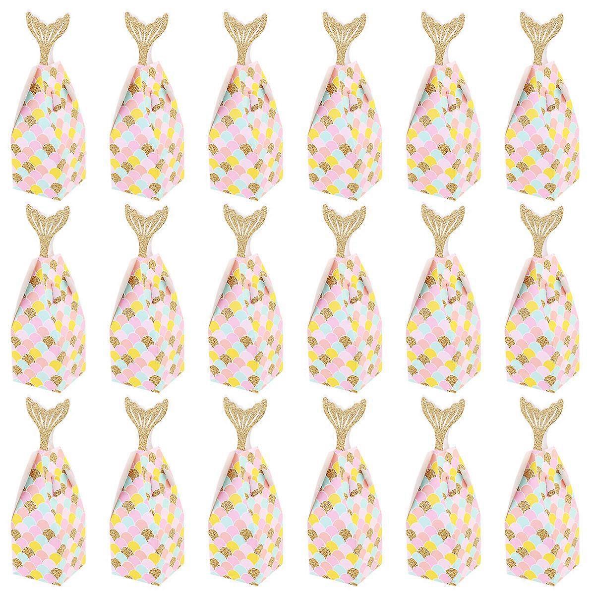 Candy Wrap Box Purple Mermaid Candy Box for Wedding 150Pcs