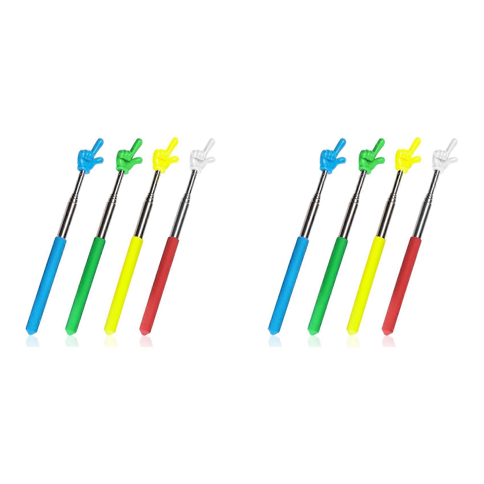 8 Pcs Teacher Pointer Stick Telescoping Hand Pointer Retractable Pointer Finger Reading Aid for Presentation Whiteboard
