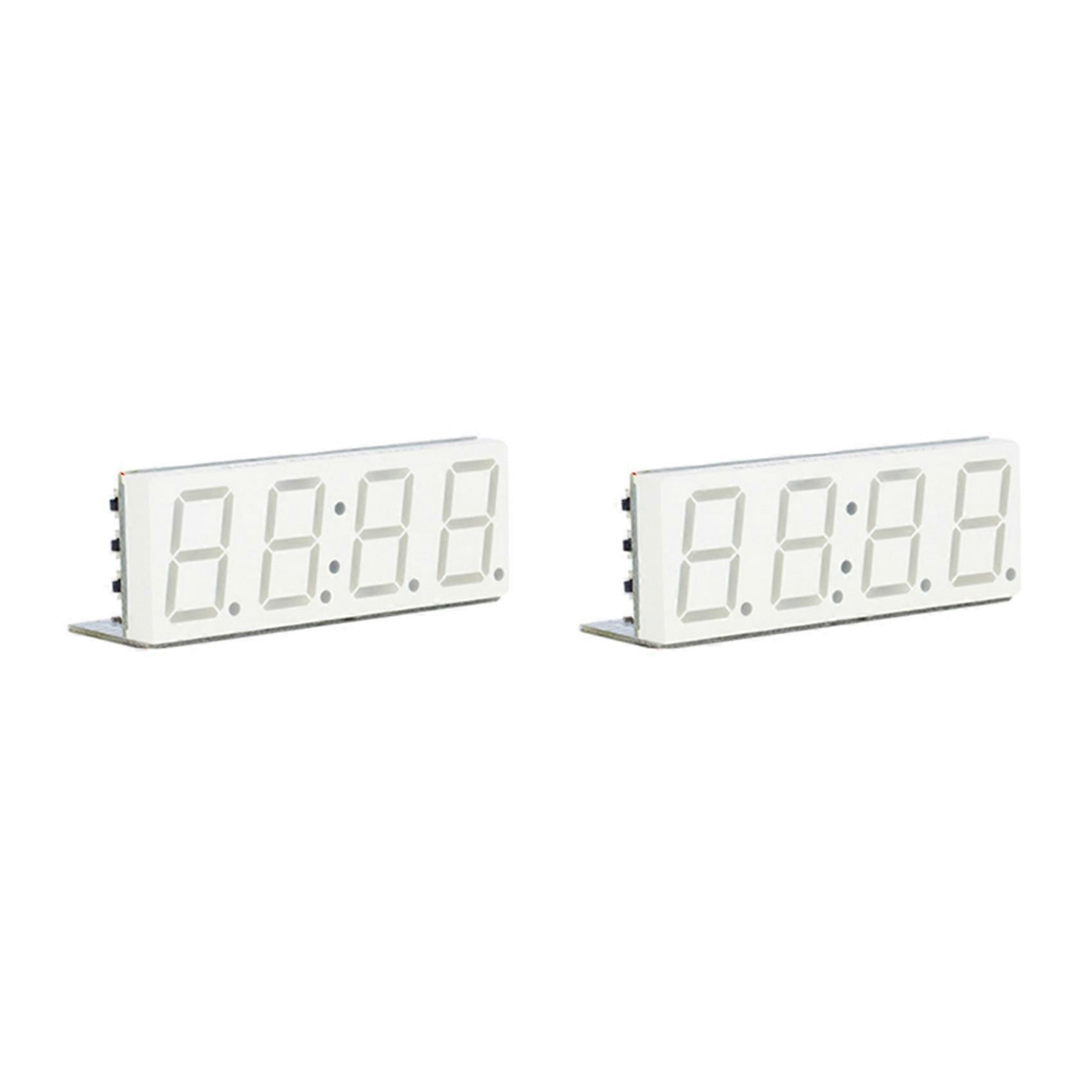 2X Wifi Time Service Clock Module Automatic Clock DIY Digital Electronic Clock Wireless Network Time Service White